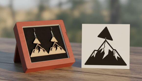 Download Mountain Triangle Earring Laser Cut - Mountain Collection