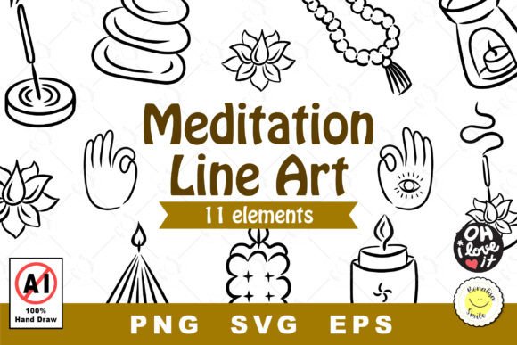 Download Meditation Peaceful Yoga Spa Line Art - Line Collection
