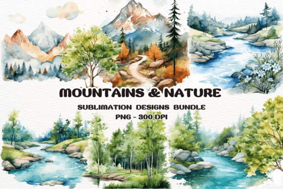 Download Watercolor Mountains Nature Clipart - Mountain Collection