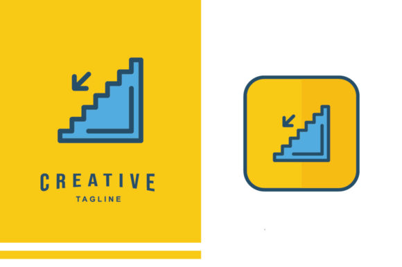 Download Hotel Outline Icon - Stairs Down - Line Collection